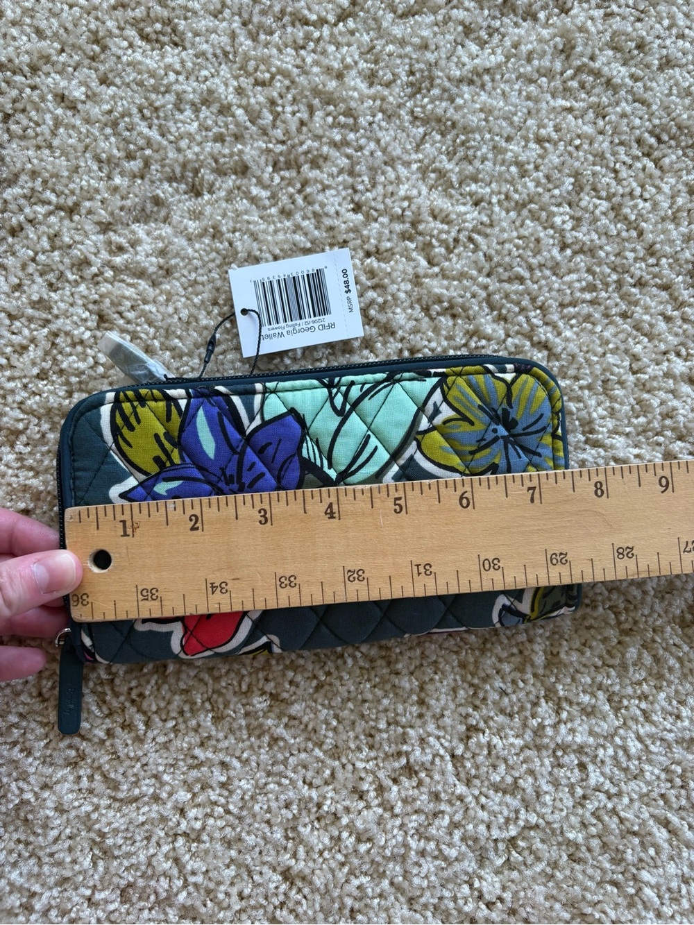 Vera Bradley RFID Georgia Wallet Falling Flowers Floral Zip Around‎ - Picture 6 of 7
